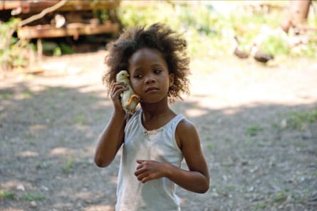 Holding on … Oscar-nominated Quvenzhané Wallis in Beasts of the Southern Wild.