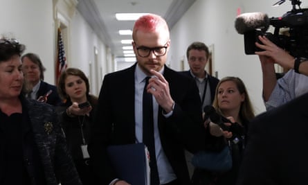 Christopher Wylie, the Cambridge Analytica whistleblower, departs after meeting with House Democrats, on Capitol Hill in April.