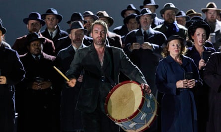 The ENO chorus in the recent revival staging of Peter Grimes, conducted by Martyn Brabbins at the London Coliseum.