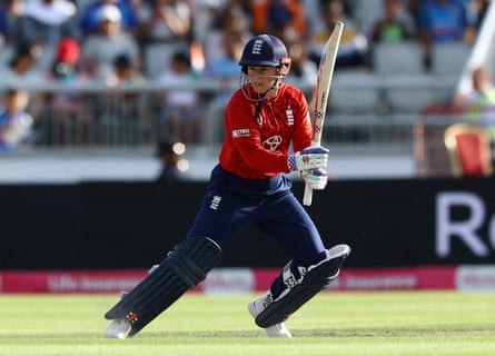 England’s Tammy Beaumont in action.