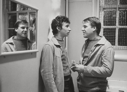Patrick Murray, left, with Ray Winstone in the feature film Scum, 1979, based on a BBC television play.