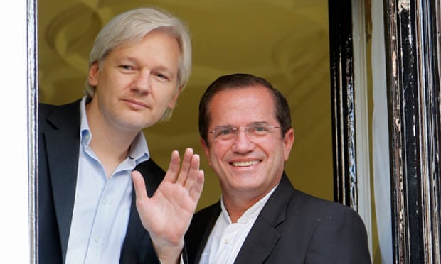 Julian Assange and Ricardo Patiño
