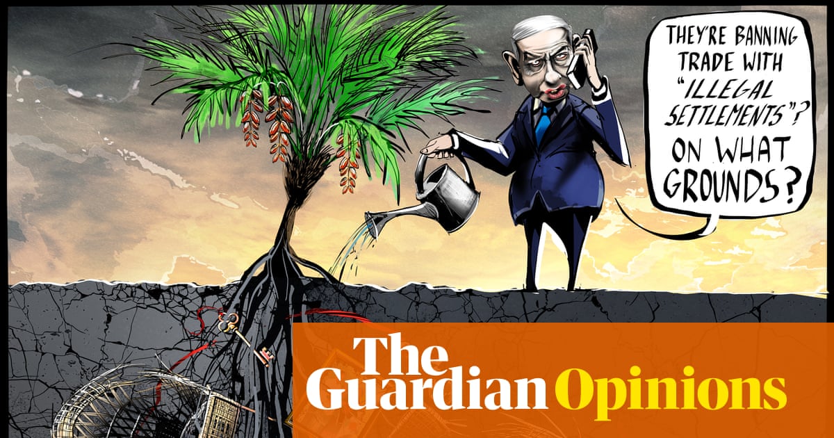 Ella Baron on the UK’s ban on trade with illegal Israeli settlements – cartoon Ella Baron on the UK’s ban on trade with illegal Israeli settlements – cartoon