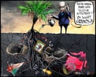 Ella Baron on the UK’s ban on trade with illegal Israeli settlements – cartoon