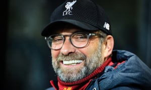 Jürgen Klopp smiles during Liverpool’s 1-0 victory over Norwich last Saturday.