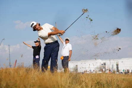Tommy Fleetwood gouges out from the rough