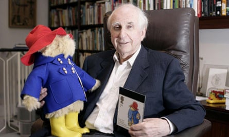 Paddington Bear and his creator Michael Bond, who receives a CBE.