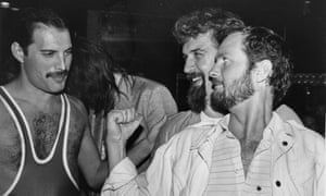 Billy Connolly with Kenny Everett and Freddie Mercury at the latter’s 38th birthday party, Xenon nightclub, 1984.