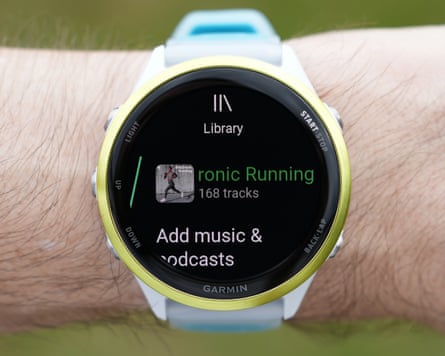 Spotify on a Garmin Forerunner 570.