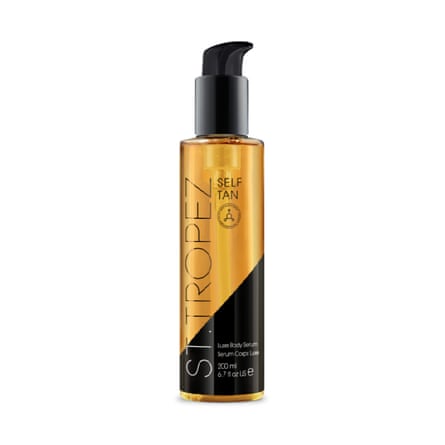 A pump-action bottle of St Tropez Luxe Body Serum