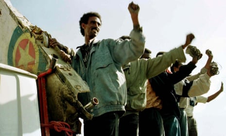 Eritreans celebrate during the war with neighbouring Ethiopia in 1998. 