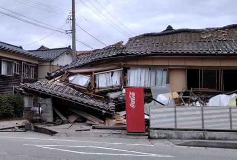 A collapsed house in Wajima, Ishikawa prefecture.