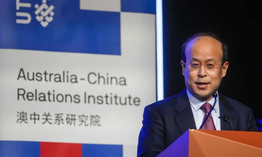 China’s ambassador to Australia, Xiao Qian speaks at the University of Technology in Sydney on Friday 24 June 2022.