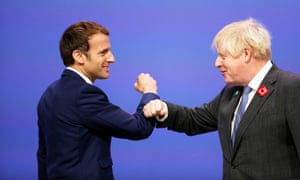 Le président français Emmanuel Macron et le Premier ministre britannique Boris Johnson.