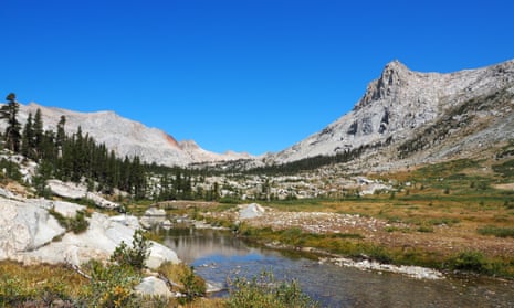 The expansive valley of the Big Arroyo river, High Sierra Trail , Sierra Nevada