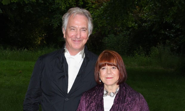 Alan Rickman with his wife, Rima Horton.