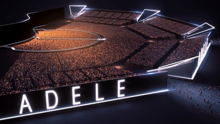 The pop-up stadium’s proposed design.