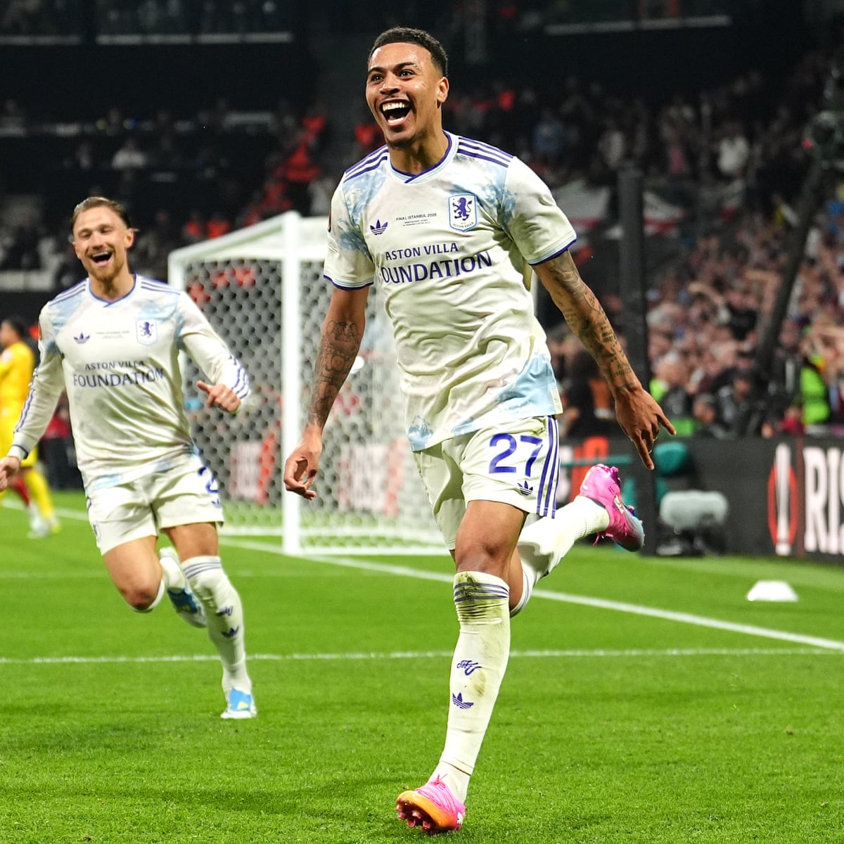 Aston Villa Shocking Win Over Freiburg Analysis Revealed 2 aston villa players celebrate away win over freiburg