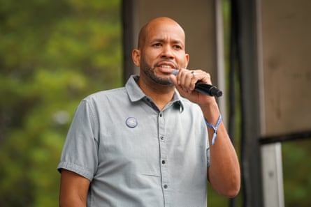 a man holding a microphone