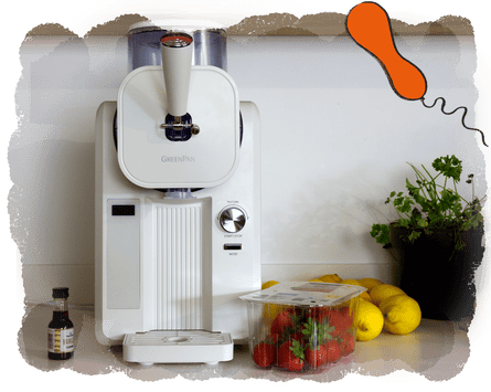 Danielle Amato testing ice-cream makers: The Green Pan soft-serve maker