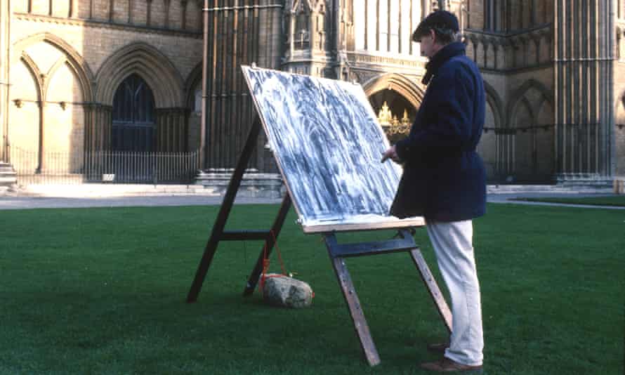 Dennis Creffield drawing Peterborough Cathedral.
