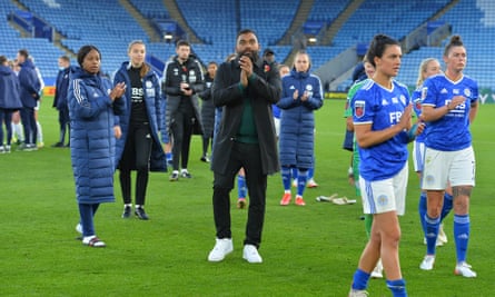 Jonathan Morgan: ‘Burnley brought me in on my merits rather than perception and biases’ | Women's football 5 The Leicester Women manager, Jonathan Morgan, and his players