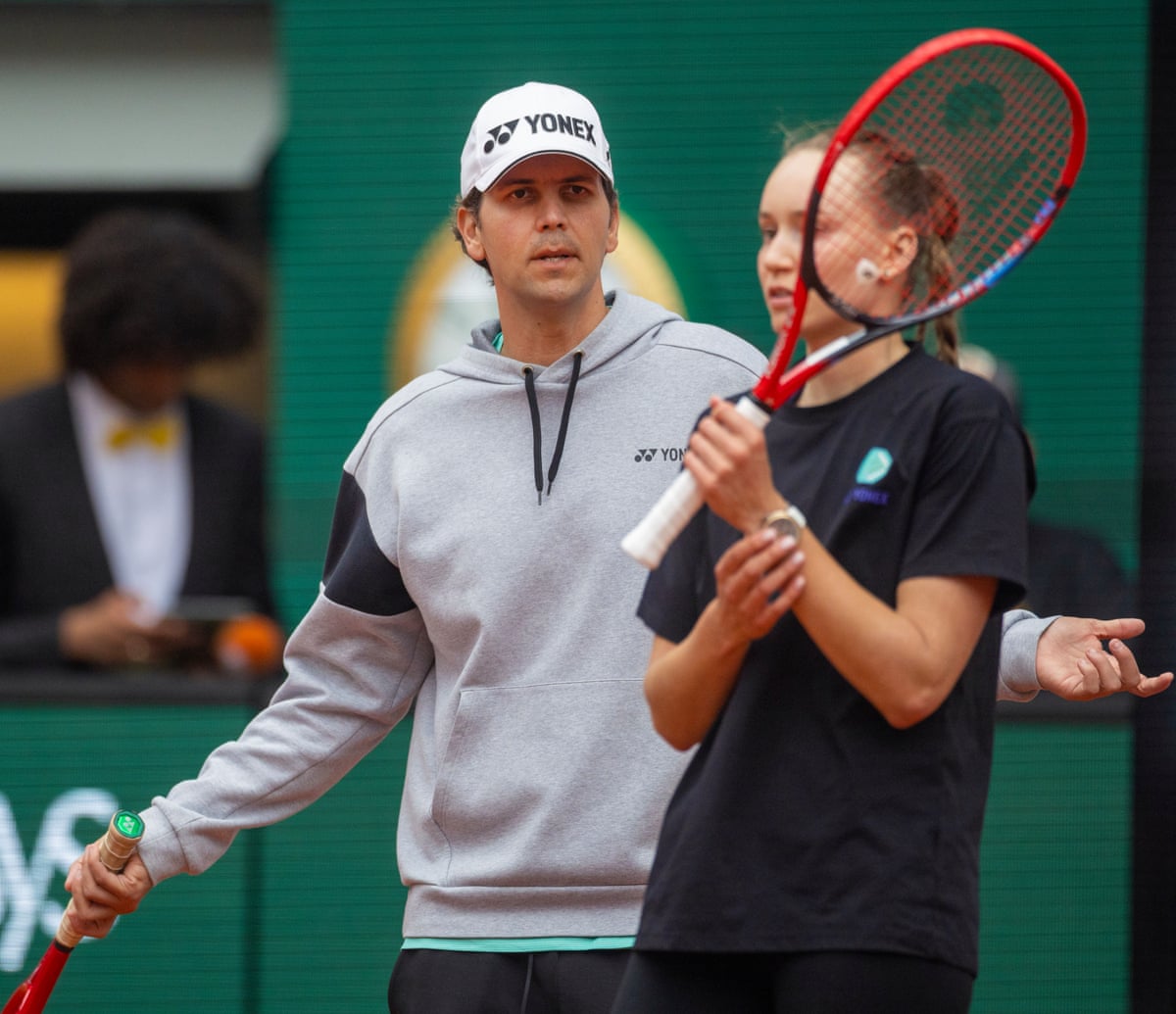 Stefano Vukov with Elena Rybakina.