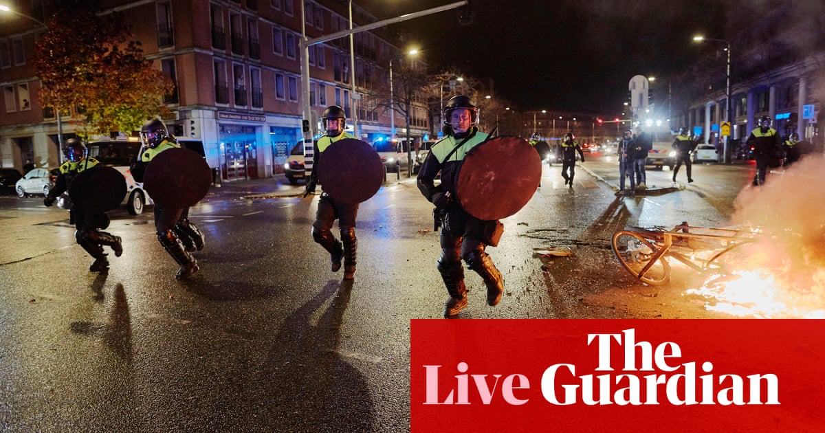 Coronavirus live: five police injured in Dutch anti-lockdown riots; UK to review racial bias of medical devices