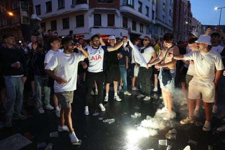 Tottenham fans in Bilbao
