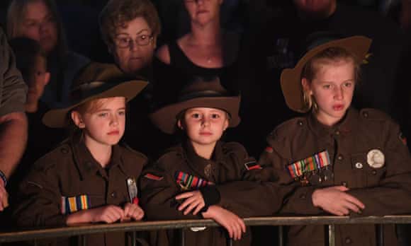 Crowds gather during the Dawn Service at the Shrine of Remembrance in Melbourne, Wednesday, April 25, 2018.
