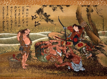 Minamoto no Tametomo on the Isle of Demons, by Katsushika Hokusai.