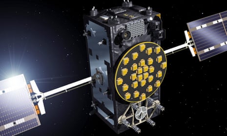 An artist’s view of a Galileo Full Operational Capability (FOC) satellite released by the European Space Agency