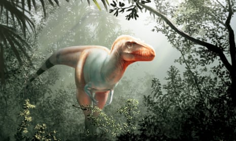 A handout photo from the University of Calgary and Royal Tyrrell Museum shows san artist’s impression of the newly discovered species. 