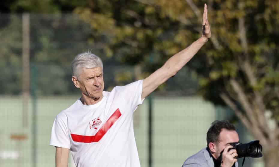 Arsène Wenger pictured last week at a match to celebrate the 50th anniversary of the Variétés club de France in Poissy, on the outskirts of Paris.
