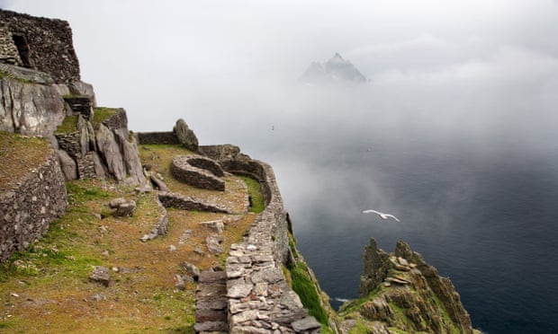 An early Christian monastic outpost on Skellig Michael Island, Ireland.