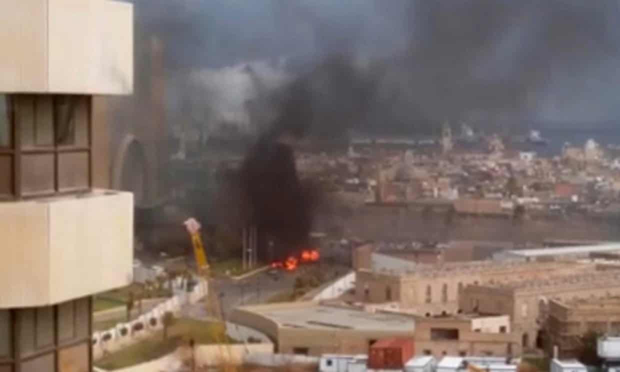 The Corinthia hotel comes under attack in Tripoli.