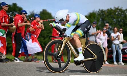 Australia’s Grace Brown competes in the women’s individual time trial
