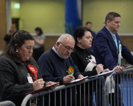 Count verifiers looking on as counting started