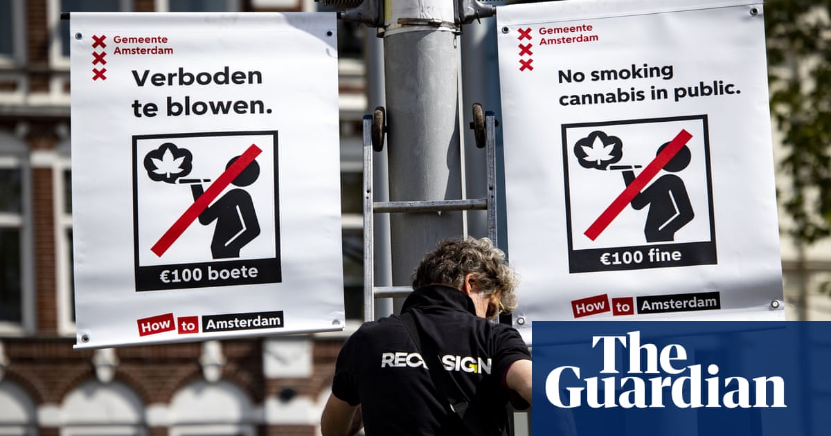 ‘Potheads go giggle elsewhere’: public weed ban begins in Amsterdam