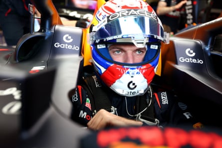 Max Verstappen focuses ahead of the race at Imola
