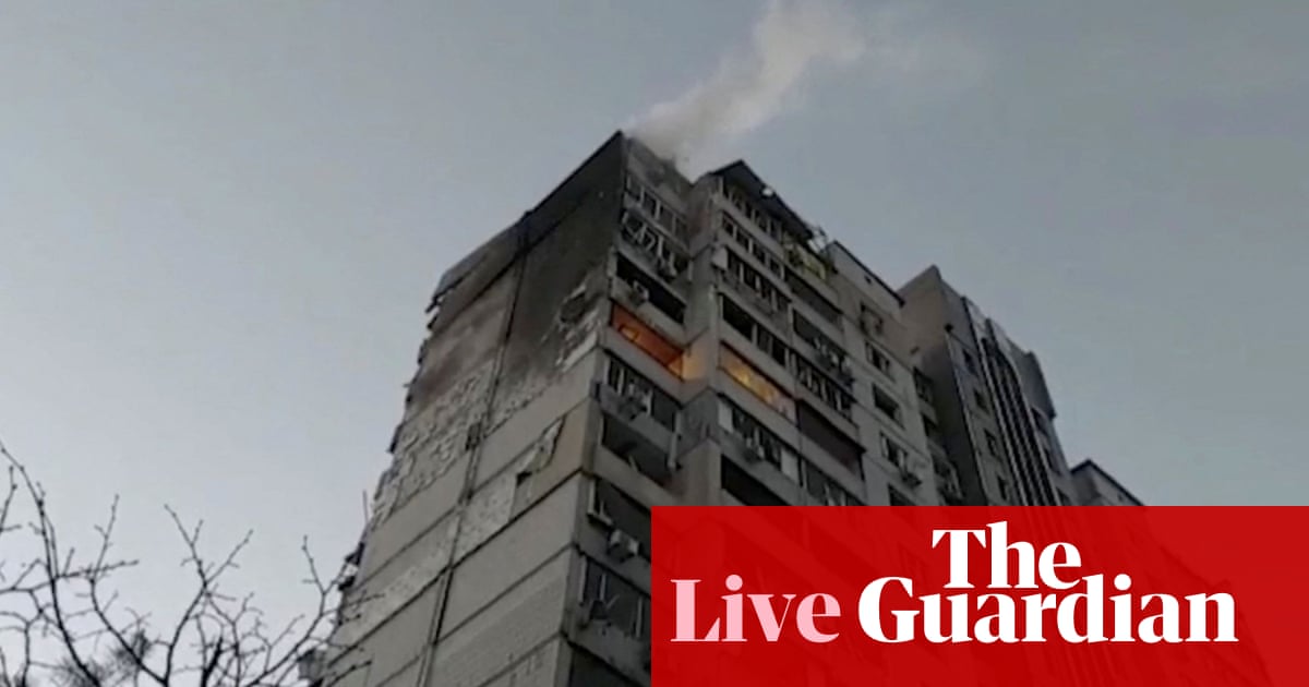 Russia-Ukraine war latest: one dead in Kyiv missile strike; Russian invasion ‘largely stalled’, British intelligence says – live