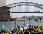 Dozens paddle out in Sydney and Newcastle in solidarity with Gaza Flotilla – as it happened