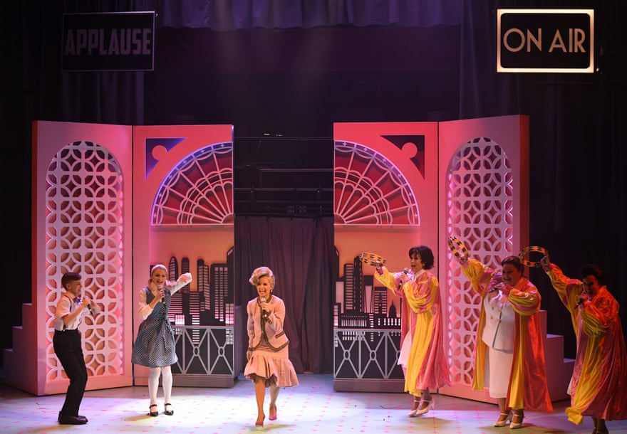 Singer Missy Higgins (3rd right) performs on stage with other cast members during a media call for the musical ‘Miracle City’ at the Opera House in Sydney, Friday, October 13, 2017. (AAP Image/David Moir) NO ARCHIVING