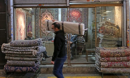 a carpet shop in Tehran, Iran.