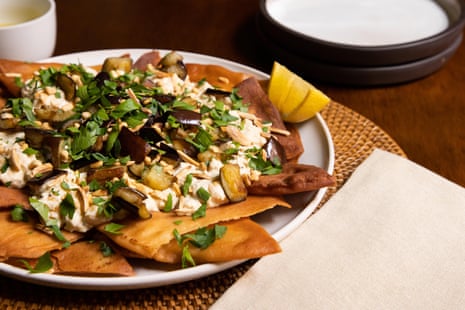 Breakfast with Sharon Salloum: eggplant fatteh (fattet betinjen