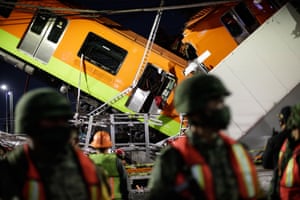 The collapse occurred on the newest of the Mexico City subway’s lines, Line 12, which stretches far into the city’s southside. Like many of the city’s dozen subway lines, it runs underground through more central areas of the city of 9 million, but then runs on elevated, pre-formed concrete structures on the city’s outskirts