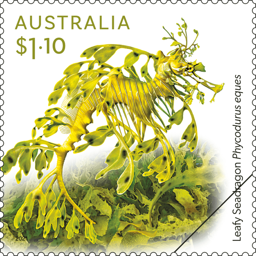2021 Nature’s Mimics - Leafy Seadragon stamp