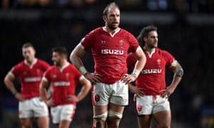 Alun Wyn Jones and his Wales players react during Wales’s third Six Nations defeat in a row.