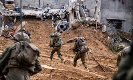 Israeli soldiers operate in the Gaza Strip.