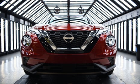 A Nissan Juke on the production line at its plant in Sunderland